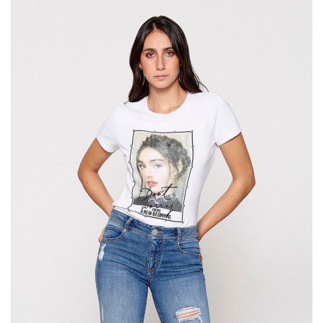 Camiseta Con Detalle Frontal-BoutiqueLUNA- Jeans