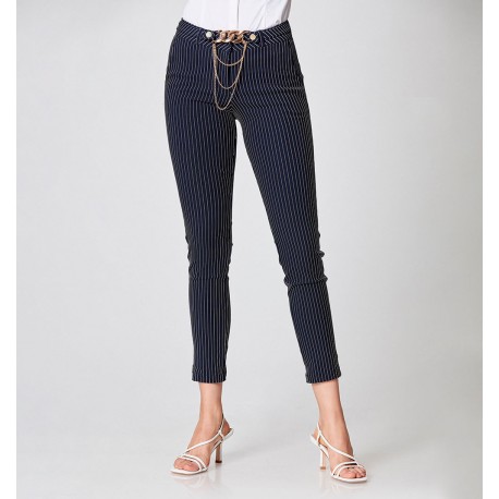 Pantalon Con Cinturon De Maxi Hebilla-BoutiqueLUNA- Jeans